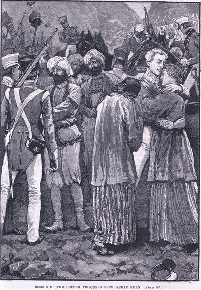 Rescue of the British Prisoners from Akbar Khan AD 1842 by S. Paget